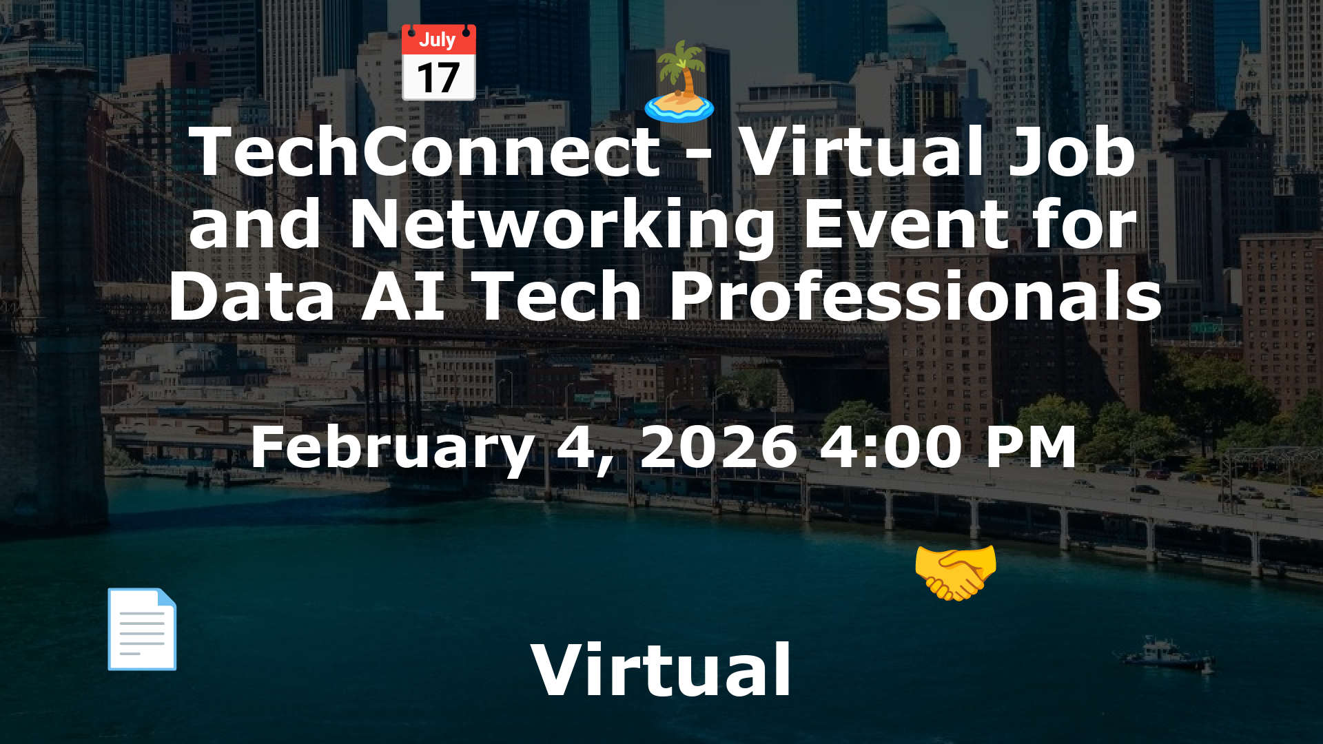 TechConnect - Virtual Job and Networking Event for Data AI Tech Professionals event image